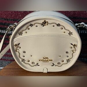 COACH Chalk Leather Limited Edition Embellished Canteen Re-Edition Bag F48732